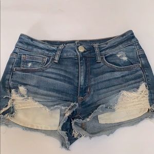 American Eagle hi-rise shortie denim shorts!